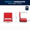 Emma and Oliver 500 lb. Rated Lightweight Stadium Chair with Handle & Ultra-Padded Seat